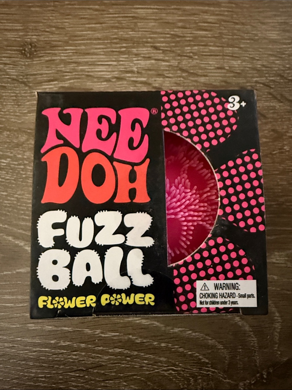 NEW NeeDoh Fuzz Ball Pink Stress Ball Squishy The Velvet Squeeze Flower Power